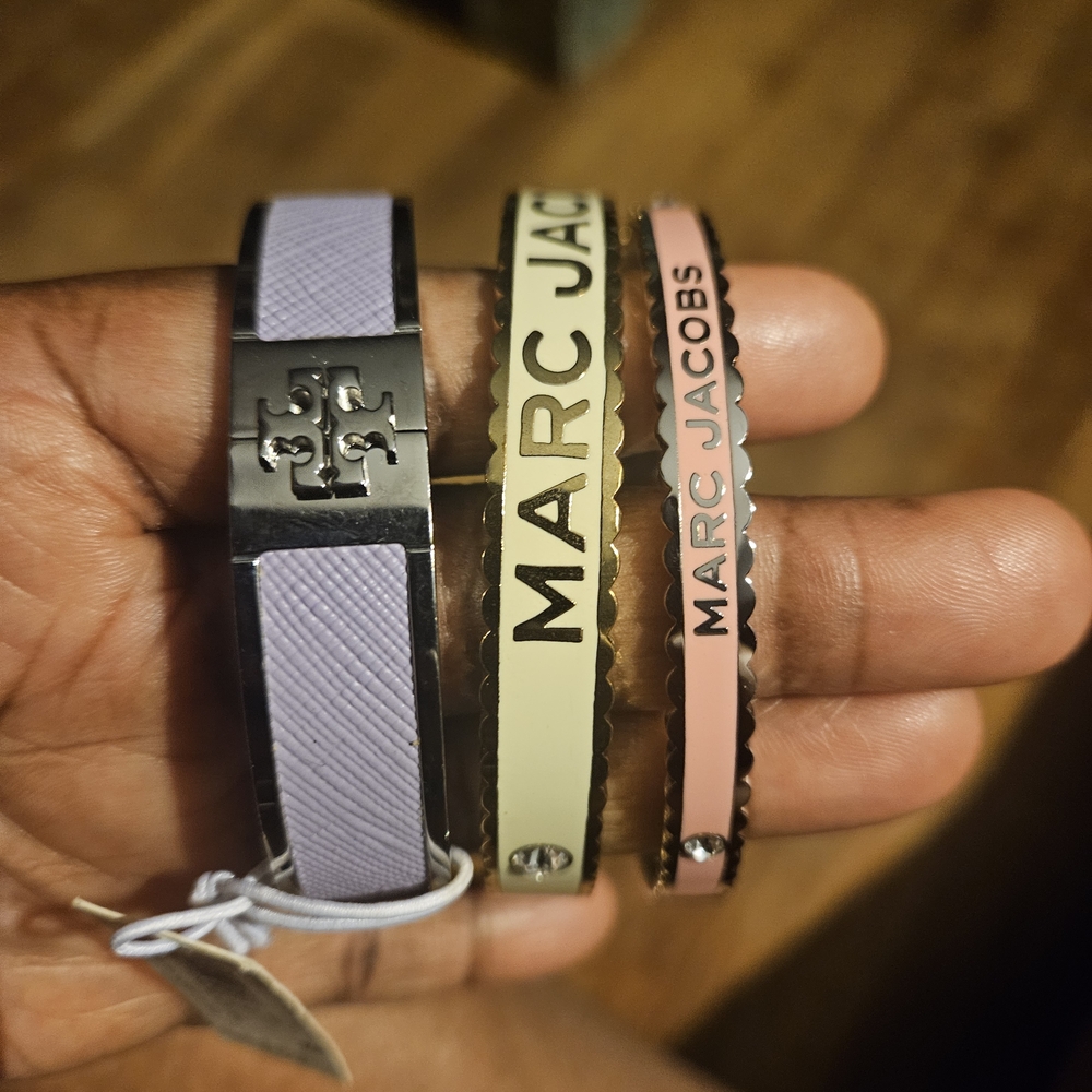 Marc Jacobs Pink and Purple Bracelet Set